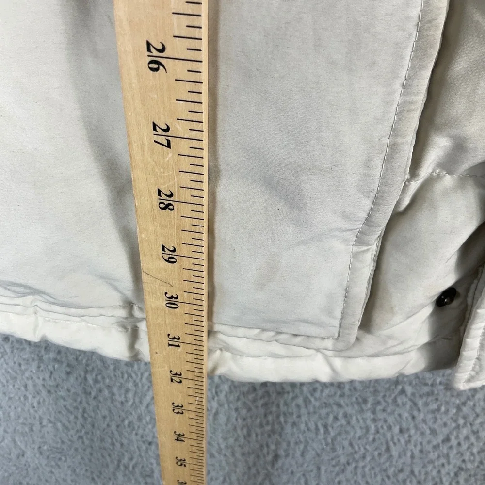 Polo Ralph Lauren Puffer Parka Mens XL‎ White Fair Stained Down Winter Jacket